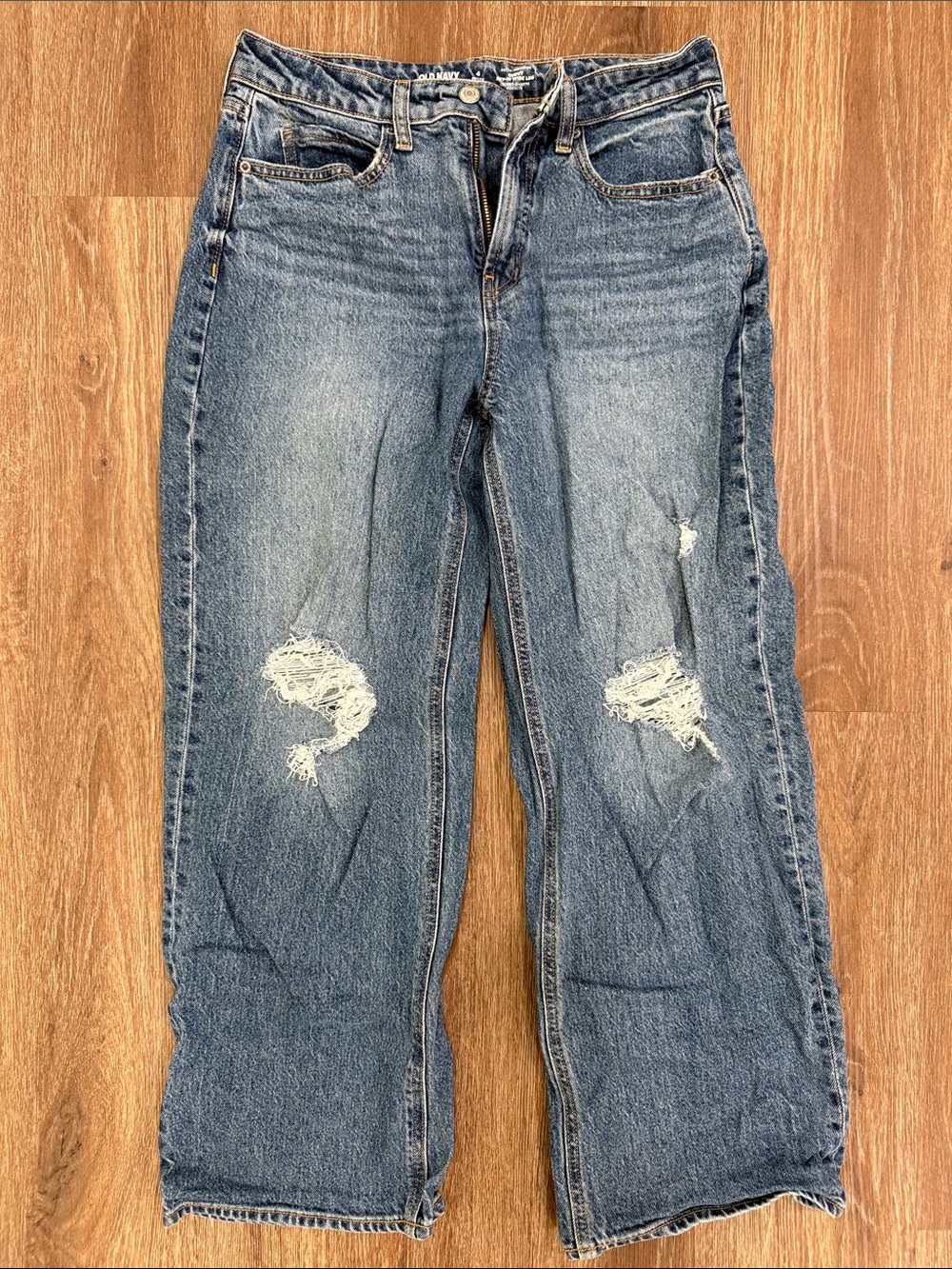 Curvy Sky-Hi Wide Leg Dark Wash Jeans